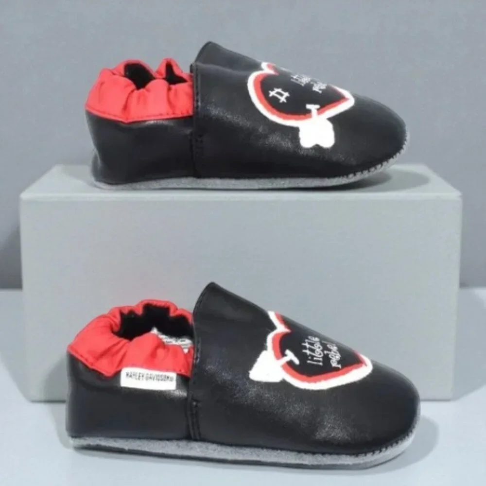Harley-Davidson Little Rebel Baby Slippers Size 4/5